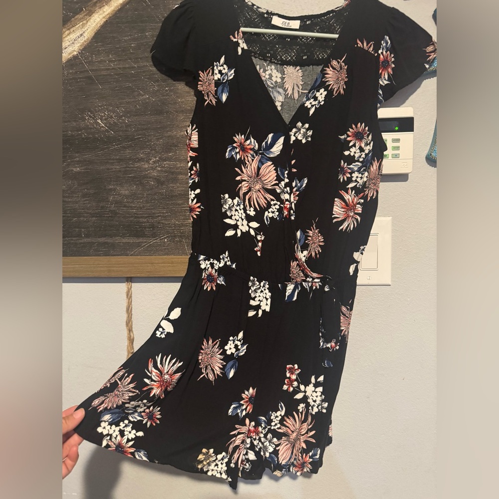 Floral Black Dress